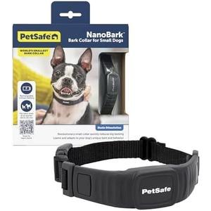 PetSafe NanoBark Collar - Long-Lasting Lightweight Mini Bark Deterrent Collar with Multiple Static Stimulation Levels - Customizable & Easy-to-Use - Waterproof & Rechargeable