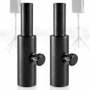 Speaker Stand Adapter 35mm to 25mm, Pair of Steel Speaker Pole Reducers, Fit 1 3/8" Stand to 1" Speaker Mount, Locking Knob Design