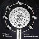 Filtered Shower Head 7 Spray Mode High Pressure Shower Head with Handheld Water Softener Filters Beads,79" Long Hose,Built-in Power Wash Mode (7 Modes, Chrome)