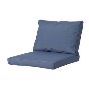 Outdoor Patio Chair Cushion Set, Blue – 2-Piece Deep Seat Cushion (23.75" x 23.75") & Back Pillow (22" x 20") for Outdoor Furniture