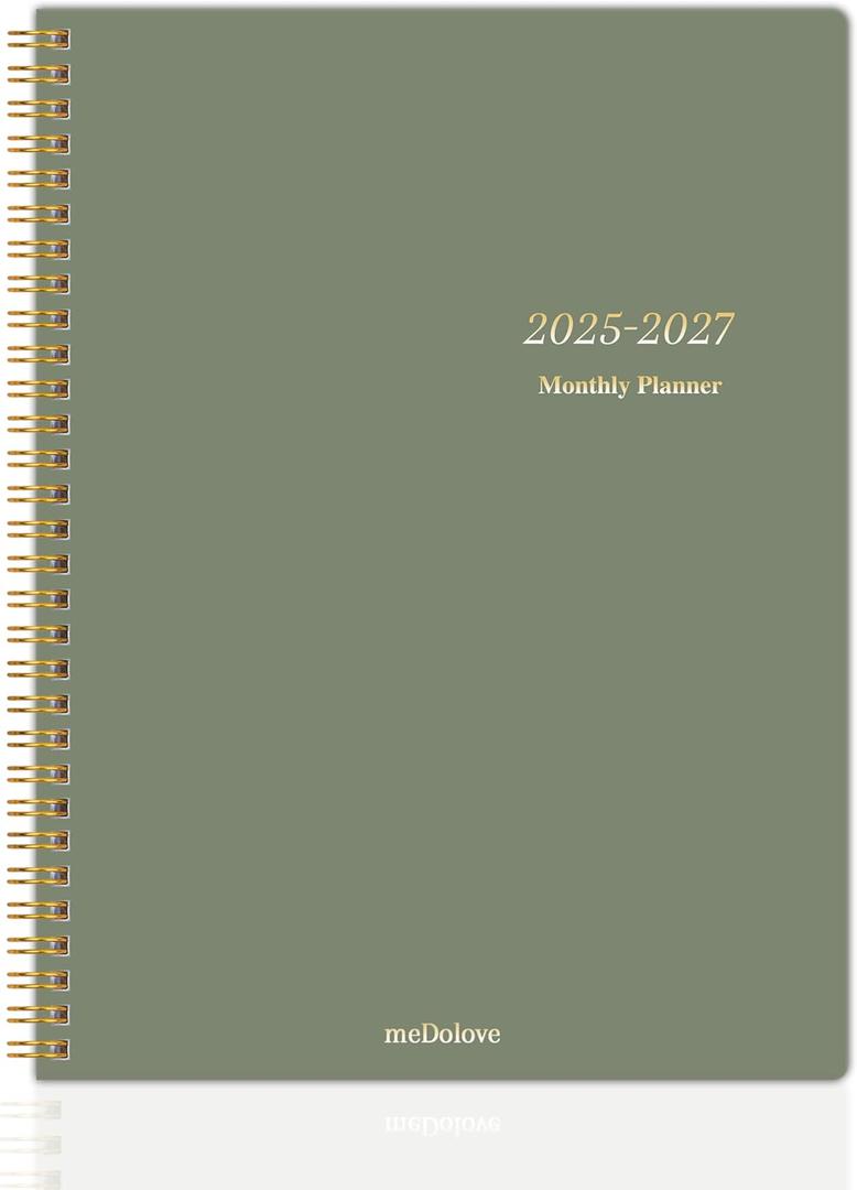 2 x 2026-2027 Monthly Planner, Calender Planner from Jan 2026- Jun 2027, 18 Months for Planning with Habit Tracker, To-Do List, Goals,Summary ,7.5" x 10", Spiral Bindding for Personal Organizer and Office Supplies (Green)