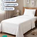 Twin Size 3 Piece Sheet Set - Comfy Breathable & Cooling Sheets - Hotel Luxury Bed Sheets for Women & Men - Deep Pocket, Easy-Fit, Extra Soft & Wrinkle Free Sheets - Antique White Oeko-Tex Bed Sheets