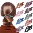 3 x French Hair Claw Clips, 9-Pack Lay-Flat Design with Gift Box,Matte and Comfortable Hair Clips for All-Day Work, Travel,Yoga & Strong Hold for All Hair Types