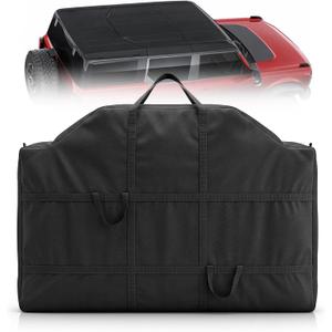 Middle Roof Panel Hard Top Storage Bag Compatible with Ford Bronco 4-Door 2021 2022 2023 2024 2025 - Up, Hard Top Storage Bag, Black