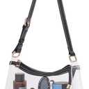 2 x Clear Bag for Stadium Events  Women's Clear Shoulder Bag  Transparent Bag for Concerts, Sports Events and Game Days