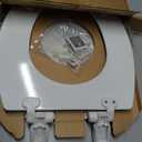 Mayfair Cassel Slow Close Toilet Seat, Easy Clean, Non Slip Premium Wood Seat, Easy Install, Made in USA, Elongated, White
