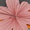Paper Flowers Decorations for Wall Orange Paper Fans Classroom Decoration Paper Floral Backdrop Decor Paper Fans Decoration Hanging Paper Fans Pink Flower Wall Decor, Set of 9