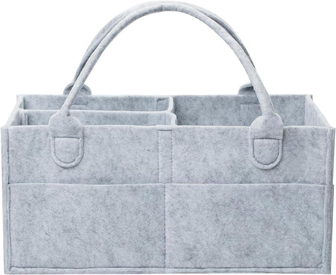 Mr. Pen- Baby Diaper Caddy Organizer, Grey, Large, Diaper Organizer, Car Diaper Caddy (1 Pack, Large, Gray)