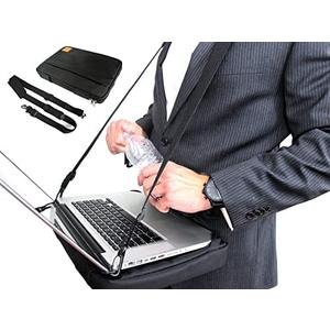 HABz Laptop Harness & Sleeve Bag | Hands Free Portable Adjustable Wearable Desk for Laptop, Tablet, Notepad, MacBook, etc. Fits up to 18” Laptops
