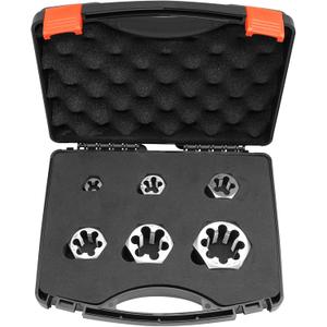 NPT Pipe Die Set 6 Piece Die Set Carbon Steel 1/8"-27 1/4"-18 3/8"-18 1/2"-14 3/4"-14 1"-11 1/2