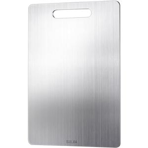 Stainless Steel Cutting Boards for Kitchen for Kneading, Meat, Fruit, Vegetables, Double-Sided Food Grade Cutting Board, 13x9.3 Inch, 2 Packs