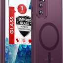 LeYi for Samsung S20-FE Case:    Compatible with Mag-Safe with Screen Protector, Military-Grade Matte Translucent Soft-Touch Skin Funda para S20FE, Wine Red (Galaxy S20 FE (6.5 inch))