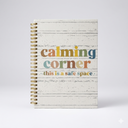 WNAGT Boho Calming Corner Therapy Spiral Notebook 5.5x8.3, Mental Health Journal, Psychology Gifts Notebooks for Note Taking, Calming Corner This Is a Safe Space Journals for Writing