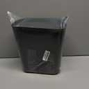 UUJOLY Plastic Small Trash Can Wastebasket, Garbage Container Basket for Bathrooms, Laundry Room, Kitchens, Offices, Kids Rooms, Dorms, 3.5 Gallon, Black