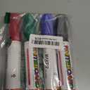 Gersoniel 4 Packs Extra Thick Dry Erase Markers Fine Point White Board Markers Dry Erase 12 mm Big Nib Erasable Pens for Glass, Window, Black Board, Mirror, Assorted Colors