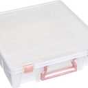 ArtBin 6955RL Super Satchel Compartment Box Clear Craft Organizer Storage Case - Rose Gold