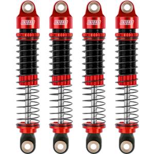 INJORA 59MM Shocks Long Threaded Shock Absorber Oil Damper for TRX4M TRX4MT 1/18 RC Crawler Upgrade (Red)