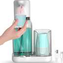 Luvan Automatic Mouthwash Dispenser for Bathroom, 25oz(750ml) Smart Mouthwash Dispenser with Cup Holder, Infrared Sensor and 2 Dispensing Levels, Rechargable Mouth Pumb Dispenser for All Age Groups (Automatic Dispenser)