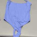 SUUKSESS Women Sexy Square Neck Thong Bodysuit Backless Cami Bodysuit Top , Size Medium