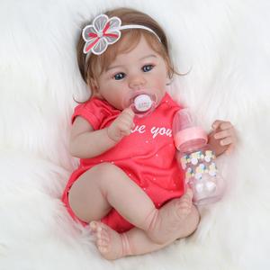 WOOROY Realistic Reborn Baby Dolls - 18 Inch Lifelike Newborn Baby Girl, Real Baby with Soft Weighted Body, Real Life Reborn Dolls Gift Set for Kids Age 3+