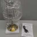 Rechargeable Cordless Table Lamp, Touch Control Crystal Desk Lamp with 3500mAh Battery, 3 Color Dimmable LED Small Lamp for Bedroom Bedside Restaurant Kitchen Home Decor, Gold