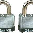 Master Lock 22T 1-1/2" No. 22 Warded Laminated Padlocks, 2 Pack