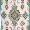 Bohemia Aztec Throw Blanket Soft Flannel Blanket 60"x50" in Bed Blanket Home Decor for Room Sofa Couch All Season, 50x60inches