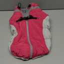 FUAMEY Dog Coat, Medium, Pink, Faux Fur - Waterproof, Windproof, Reflective Cold Weather Coat with Built-in Harness, Fits Dogs 11 lbs and Up M