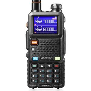[Chirp Compatible] BAOFENG UV-5G Plus GMRS Handheld Radio, Long Rang Two Way Radio for Adult, 999 Channels, NOAA Receiver & Scanner, with 2500mAh Battery USB-C Port, 1 Pack