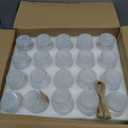 4oz Small Glass Jars 40Pack, Clear Glass Pudding Jars with PE Lids and Tags, Spice Jars/Glass Jelly Jars/Yogurt Jars/Small Jars with Lids (Set of 40)