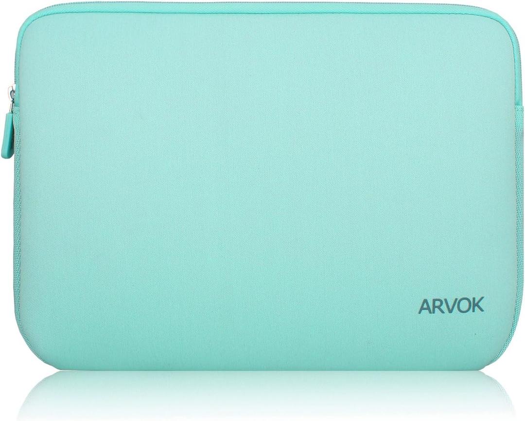 Arvok 17-17.3 Inch Laptop Sleeve Multi-Color Size Choices Case/Water-Resistant Neoprene Notebook Computer Pocket Tablet Briefcase Carrying Bag/Pouch Skin Cover for HP/Dell/Lenovo/Asus/Acer Light Green