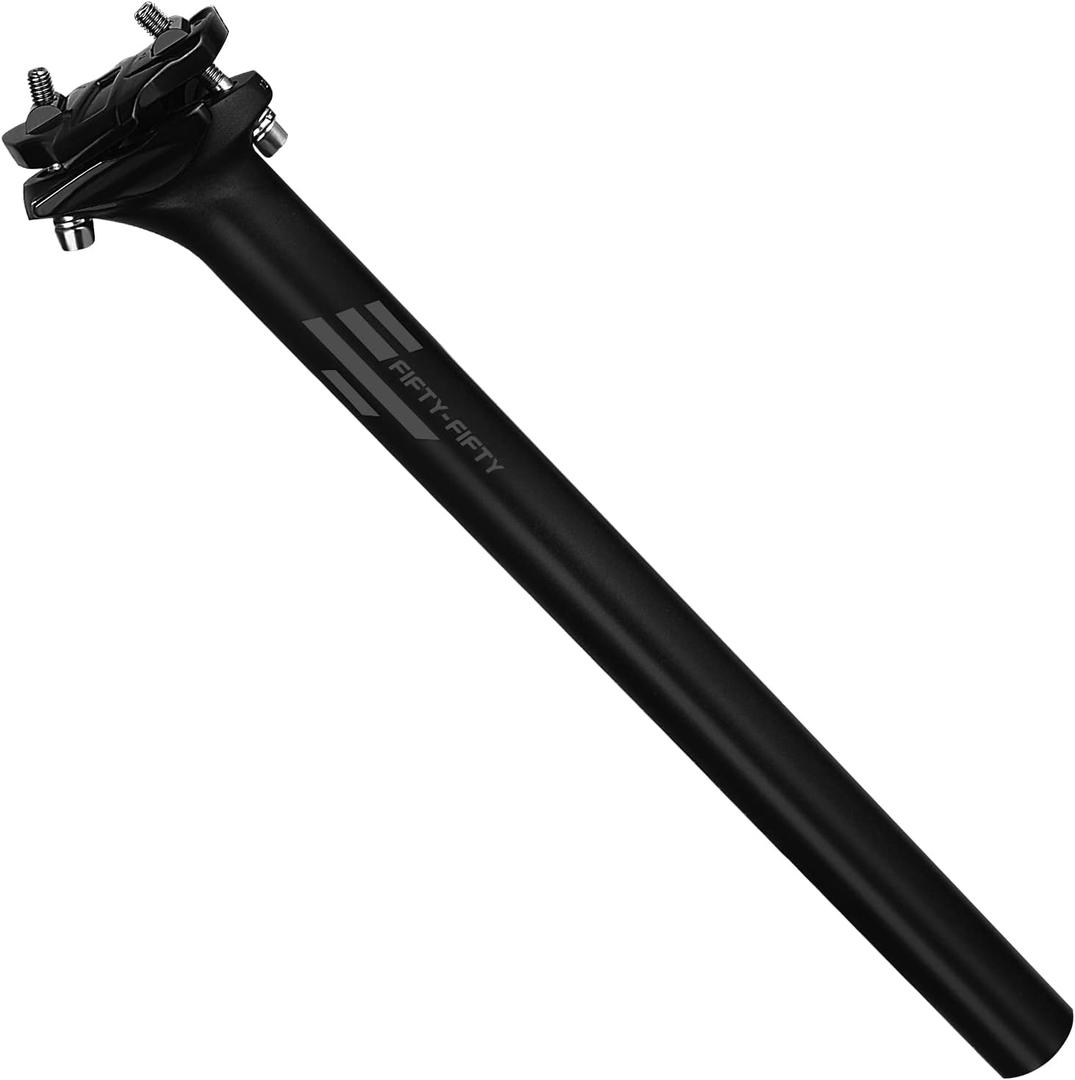 FIFTY-FIFTY Mountain Bike Seat Post, 27.2/30.9/31.6mm Aluminum Alloy Bicycle Seat Post, 350mm Length for MTB, Road Bike, E-MTB