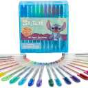 Disney Lilo and Stitch Gel Pen Set for Kids, 24 Pack with Glitter Gel Pens, Cute Pens for Girls and Boy