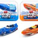 Robo Alive Robo Boats, Tiger Shark & Robo Shark Boat, 2 Pack, by ZURU Water Activated Boat Toy
