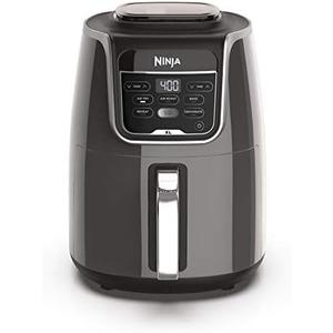 Ninja | XL Single Basket Air Fryer | 5.5 QT Capacity fits 3lbs of Wings | 5-in-1Air Fry, Roast, Bake,Reheat & Dehydrate |Dishwasher Safe Parts & Recipe Guide | Grey |AF150AMZ
