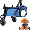 Dog Wheelchair for Back Legs Adjustable Dog Wheelchairs with 2 Wheels Pet Doggy Wheelchairs with Disabled Hind Legs Walking-Dog Leg Brace and Hip Support, Light Weight (X-Small, Blue)