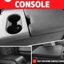 Center Console Cover with Dual-Side Pockets & 2 Seat Belt Covers - Compatible with 2015-2025 Ford F150, 2017-2025 Ford F250 F350 F450 F550 (40/20/40 Jump Seat Only), Waterproof Scratch-Resistant