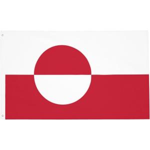 3 x Greenland Flag 3x5 Ft Greenlander National Flags with Brass Grommets Vivid Color Double Stitched Durable Polyester Bandera de Decor Indoor Outdoor
