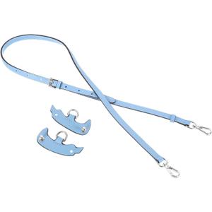uxcell Genuine Leather Bag Strap Replacement Adjustable Crossbody Bag Straps, 37.4-45.3 Inch Purse Strap for Shoulder Bag Handbag Purse, Blue, Silver Buckle, 1 Set