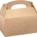Xxcxpark 24 PCS Brown Kraft Gift Boxes 6.25x3.5x3.5, Decorative Party Favor Gift Packaging Box with Lid for DIY Crafting, Cube, Cupcake, Kraft Present Boxes for Birthday, Wedding, Anniversary