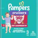 Pampers Cruisers 360 Diapers - Size 3, 26 Count, Pull-On Disposable Baby Diapers, Gap-Free Fit