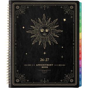 Appointment Book 2026-2027 - Daily Planner 2026-2027, JUL 2026 - JUN 2027, 9"x 11", Hourly Planner 26-27, Weekly Appointment Planner, 15-Minute Interval, Flexible Cover - The Sun