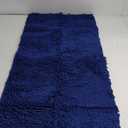 ITSOFT Plush Bathroom Rug 47x21, Absorbent Machine Washable Non Slip Chenille Bath Mats, Quick Dry Bathmat, Bath Rugs for Bath, Shower, Bedroom, or Door Mat, Dark Blue