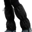 1Pair Adjustable Leg Gaiters - Lightweight Waterproof Leg Guards for Men & Women - Anti-Mosquito Bites Gators for Hiking Boots - Hiking Essentials for Hunting, Trekking & Fishing