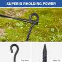 4 Pack Rebar Stakes - 5/8 Diameter Heavy Duty Metal Stakes with Chisel Point Ends, Ground Stakes for Yard and Camping, Tree Stakes Supports