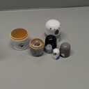 Yoption 5Pcs Russian Matryoshka Dolls Handmade Wooden Polar Bear Penguin Nesting Dolls Set for Kids Christmas Birthday Toy Gift (Polar Bear)