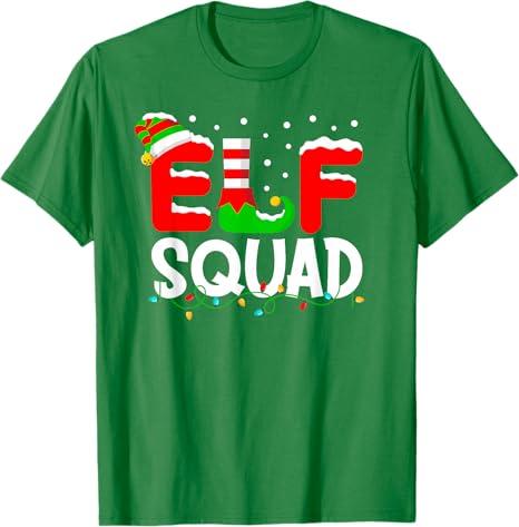 Elf Squad Christmas Matching Family Toddler Boy Girl Funny T-Shirt, Large 