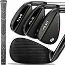 ALVO GOLF - Premium Full Face Golf Wedges, Golf Wedge Set and Singles, 3 Wedges 52/56/60 Degree,Lob,Gap,Sand Golf Club for Men, Premium Grip, Right Hand, max Spin, Set of 3 Wedges