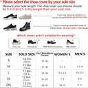 Waterproof Rain Shoe Covers Reusable Anti-Slip and Reflector Portable Motorcycle Rain Boots for Men Women (L)