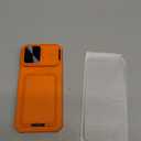 SSLOTSCASE for iPhone 17 Pro Max Case with 2X Privacy Screen Protector, Credit Card Holder & Stand & Slide Lens Cover & Kickstand, Military-Grade Heavy Duty Phone Cover for iPhone 17 Pro Max, Orange